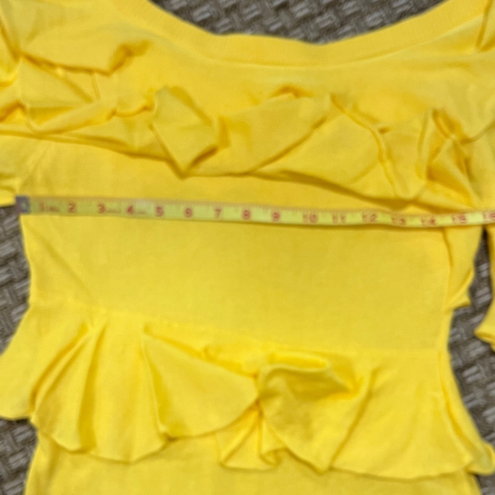 Boston Proper Yellow Ruffled Blouse - Picture 8 of 9